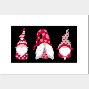 Cute Valentines Day Gnomes Gift for Gnome Lovers Posters and Art